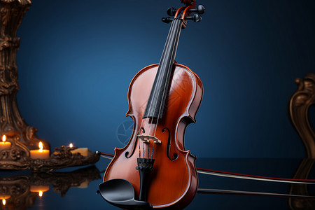 复古的小提琴背景图片