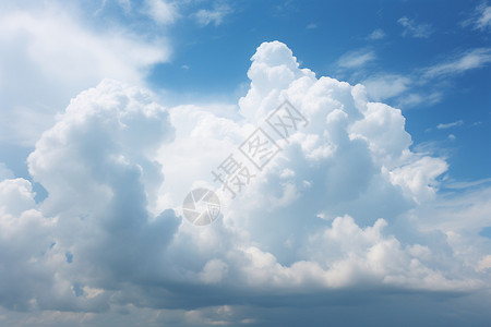 一大船天空中的一大片云朵背景