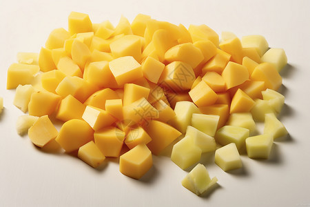 切块的奶酪堆图片