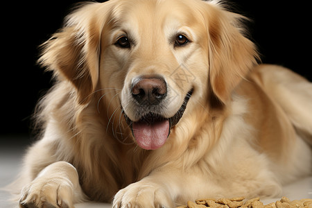 快乐的金毛犬背景图片