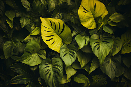 自然绿意的植物绿叶背景图片