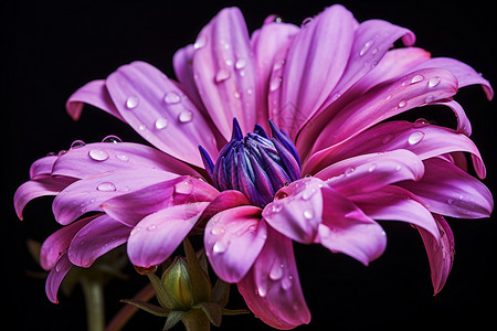 鲜艳新鲜的紫色花朵图片