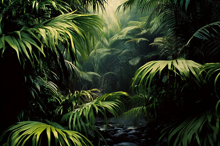 热带雨林气候丛林之美背景