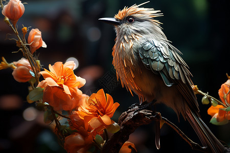 野生天堂鸟的特写镜头背景图片