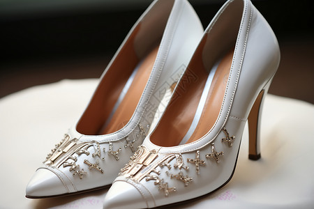 奢华的婚礼高跟鞋背景图片