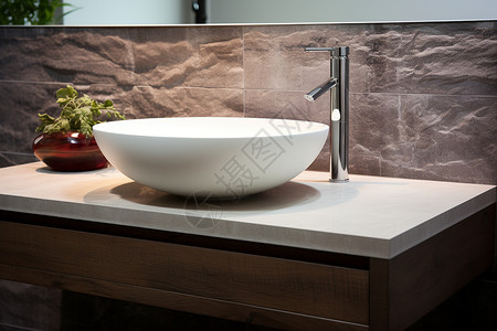 铝水盆简约的卫生间台面装饰设计图片