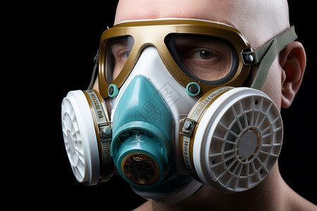 工业空气过滤面罩背景图片