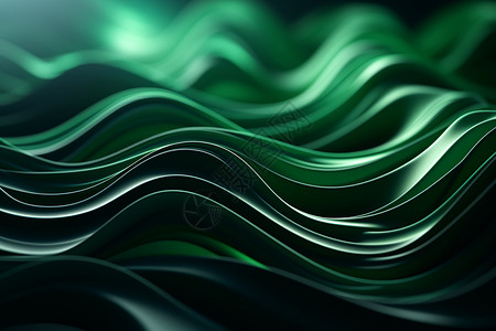 艺术创意绿色波浪背景图片