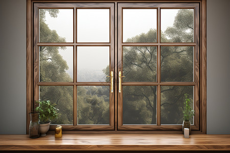 典雅的木质格子窗设计图片