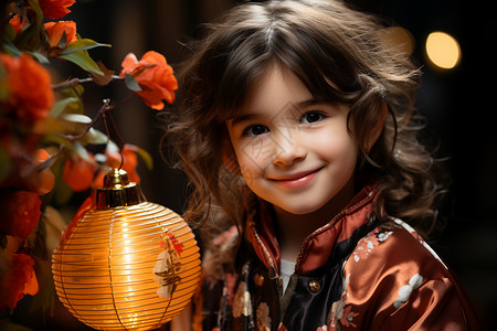 中国传统服饰的小女孩图片