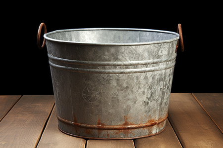 生锈的铁桶背景图片