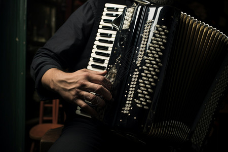 黑白色的风琴乐器背景图片