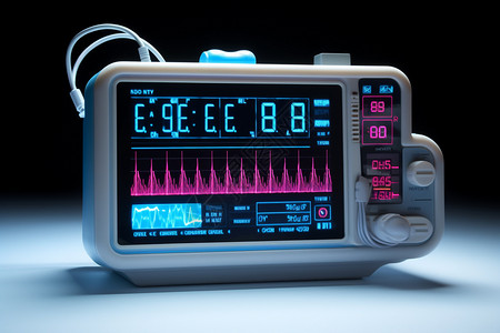 心电素材医疗的心电仪器背景