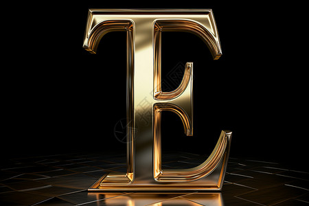 立体字母U立体的黄金字母背景