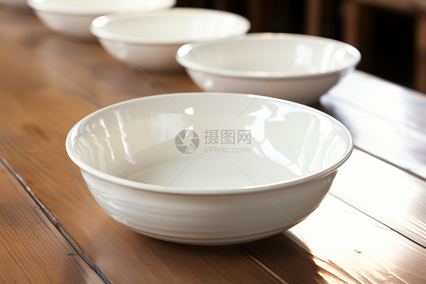 白色的厨具瓷碗图片
