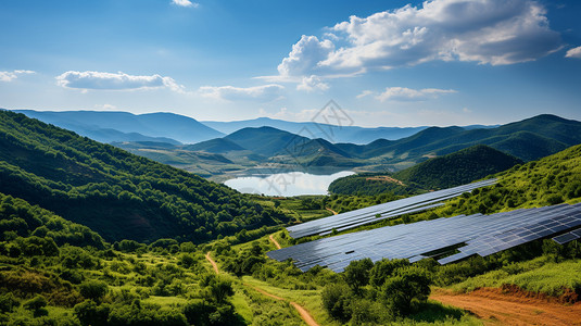 电子的能源太阳板背景图片