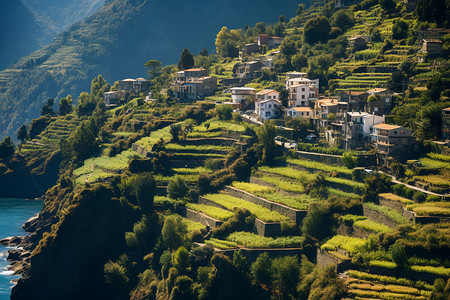 宁静山村背景图片