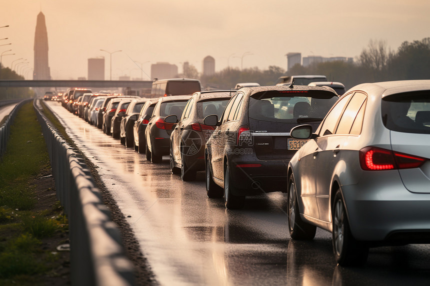 户外湿润的道路图片