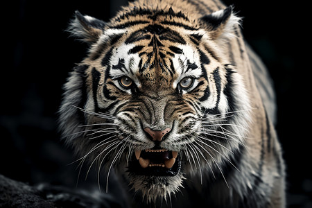 森林老虎背景图片