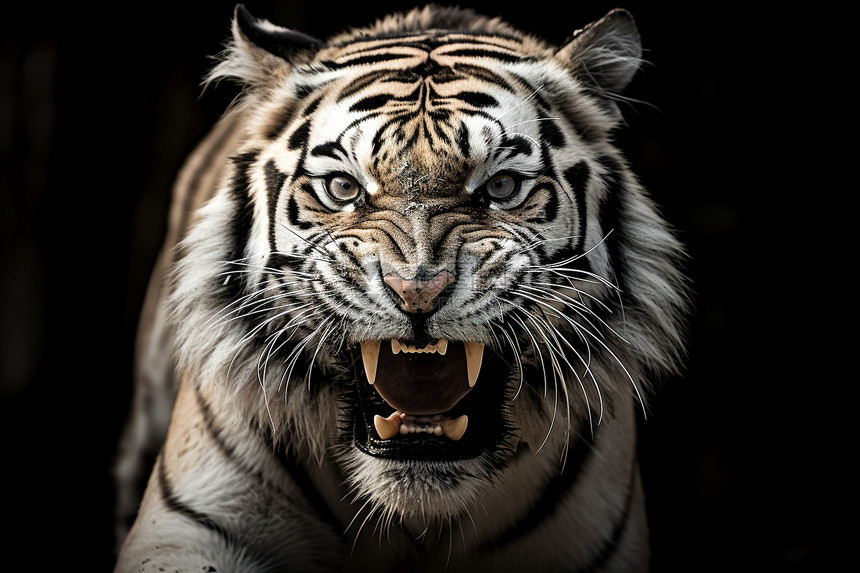 野性暴怒的老虎图片