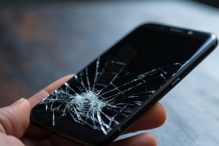 破碎的手机破碎的屏幕背景