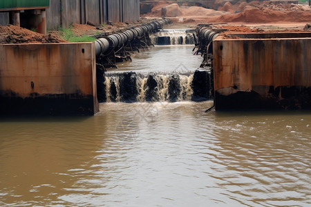工厂排水背景图片