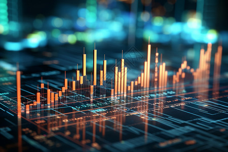 科技基金科技感金融交易趋势设计图片