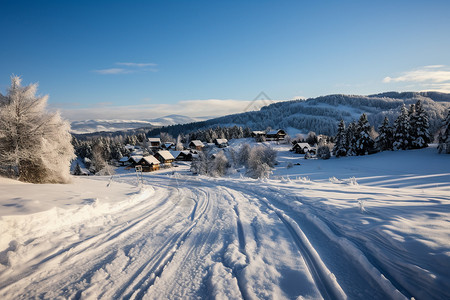 雪域乡村图片
