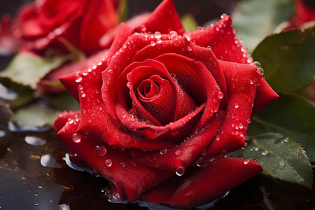 仪式感的红色玫瑰背景图片
