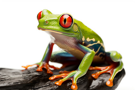 颜色鲜艳的红眼树蛙背景