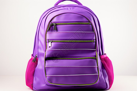 时尚紫色校园背包背景图片