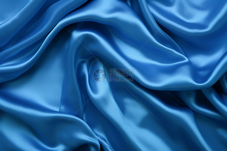 蓝色丝绸之美图片
