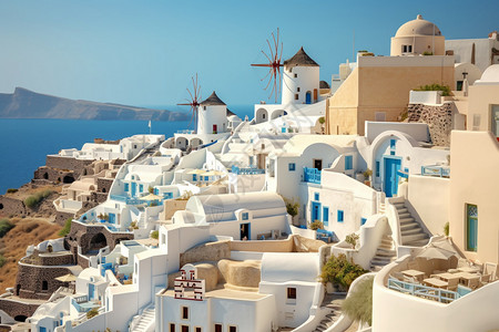 传统建筑传统的希腊高清图片