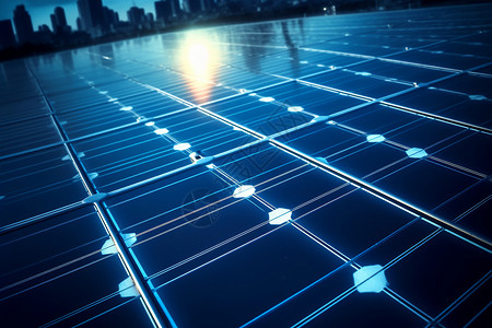 工业光伏光滑的太阳能光伏板设计图片