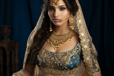 华丽的印度传统服饰图片