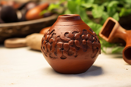 粘土陶艺花瓶图片