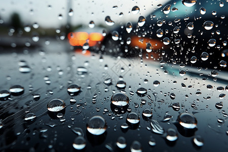 雨天的水珠背景背景图片