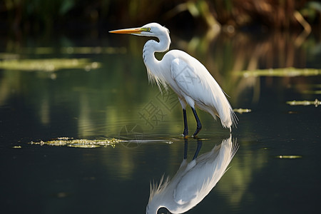 湿地的白鹭观鸟湿地高清图片