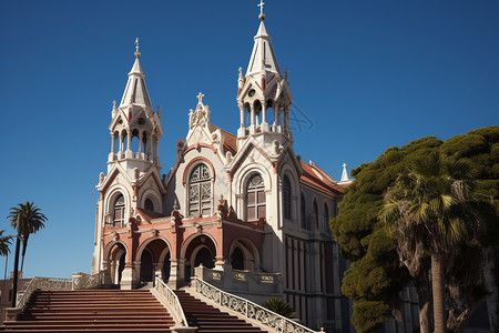 巴科塔古老教堂的照片背景