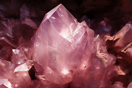 半透明状天然的粉红水晶背景