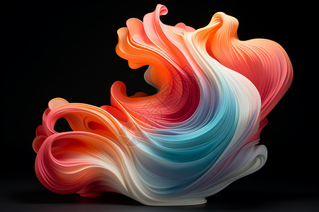 抽象的旋涡雕塑图片