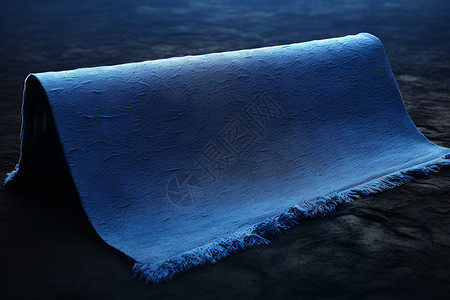 柔软毯子柔软的蓝色毯子插画