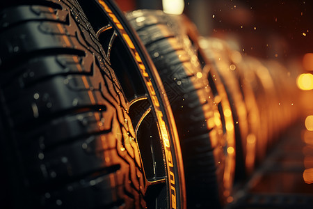 轮胎制造精密的橡胶轮胎背景