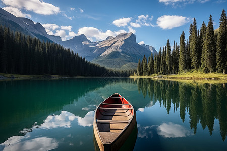 你好仲夏仲夏湖畔的小船背景