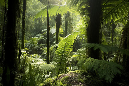 绿意盎然的热带丛林图片