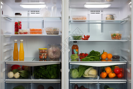 保鲜食物家庭冰箱的新鲜选择背景