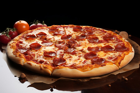 美味扑鼻的意式香肠披萨图片