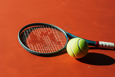 训练场上的网球拍背景图片