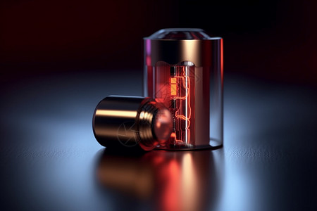 发光的离子电池背景图片
