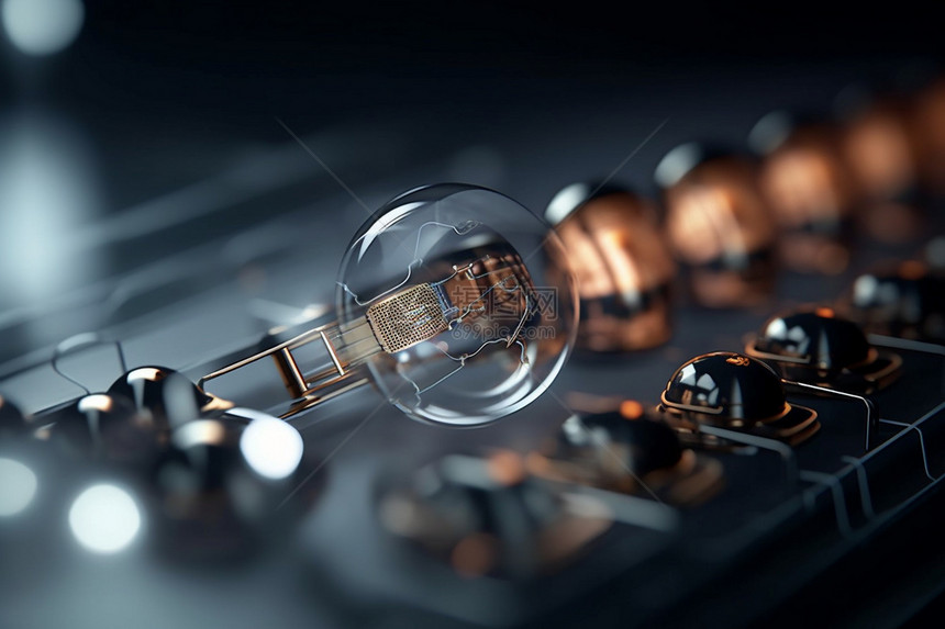 科学玻璃球的光影结构展示图片